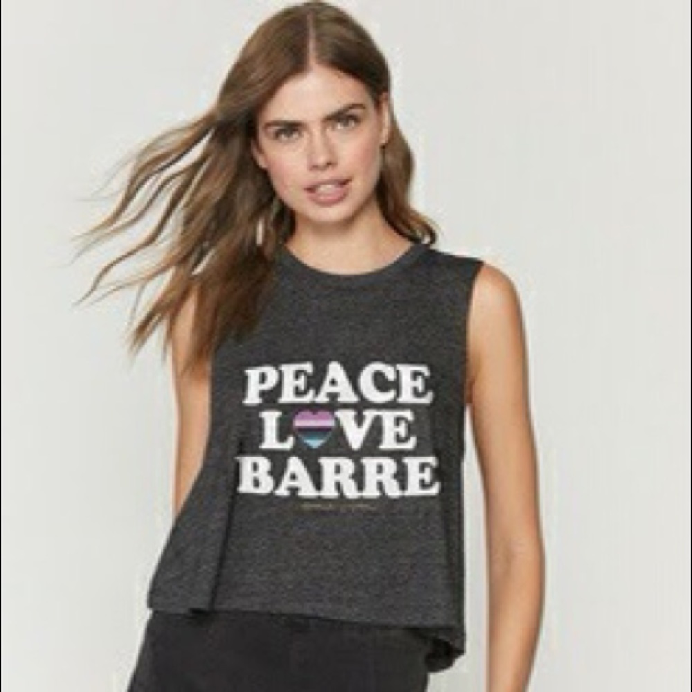 Peace Love Barre Crop Tank